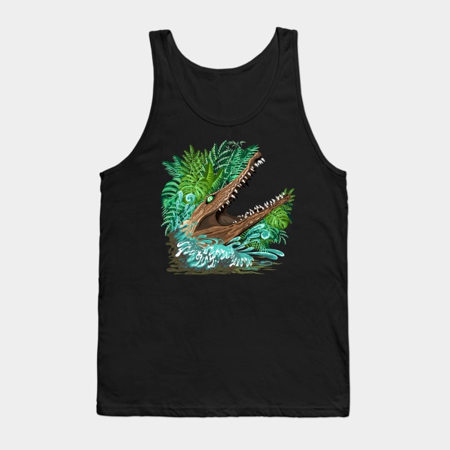 Crocodile Alligator Attack in the swamp Tank Top by BluedarkArt